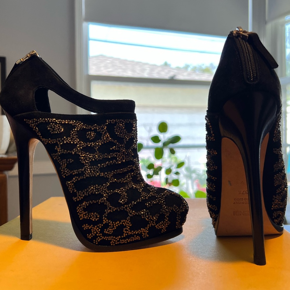 Fendi leopard beaded booties - Picture 4 of 11